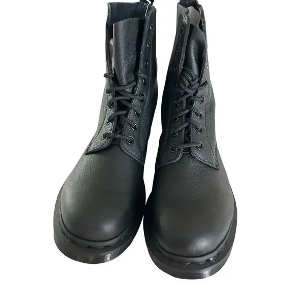 Dr. Martens 1460 Pascal Mono Black Leather Combat Boots Size 11 - Picture 5 of 7